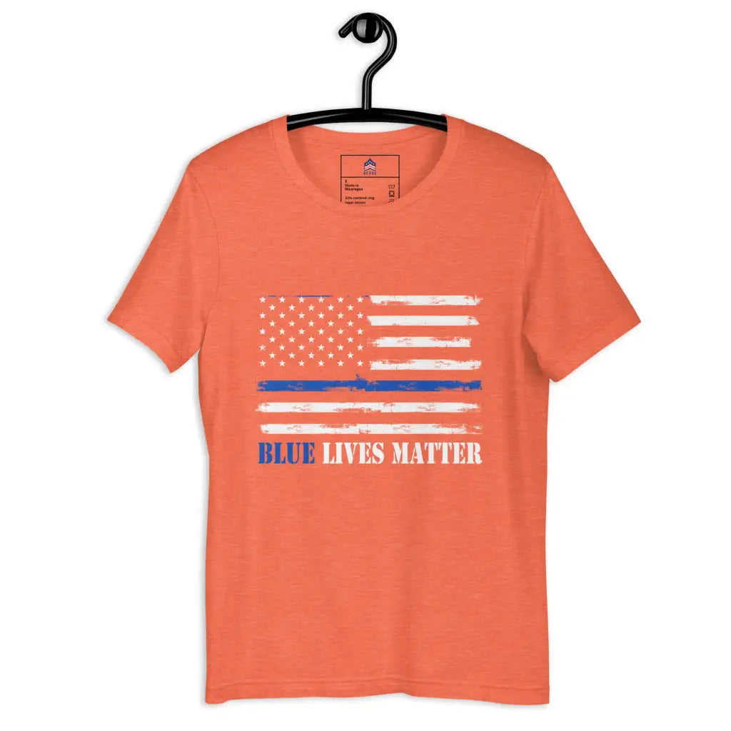 American Flag Unisex T-shirt - Heather Orange / s -