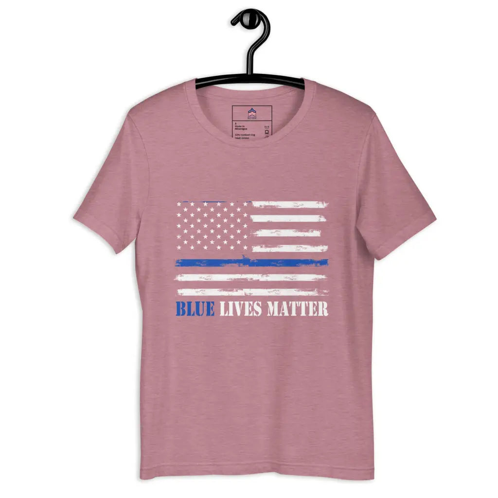 American Flag Unisex T-shirt - Heather Orchid / s -