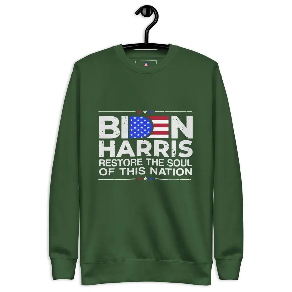 Biden Harris Unisex Premium Sweatshirt - Forest Green / s -