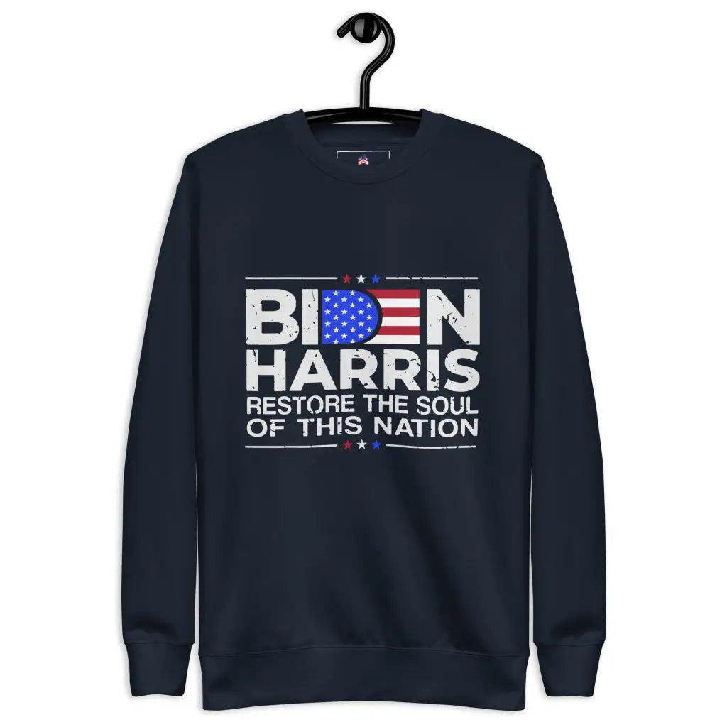 Biden Harris Unisex Premium Sweatshirt - Navy Blazer / s -