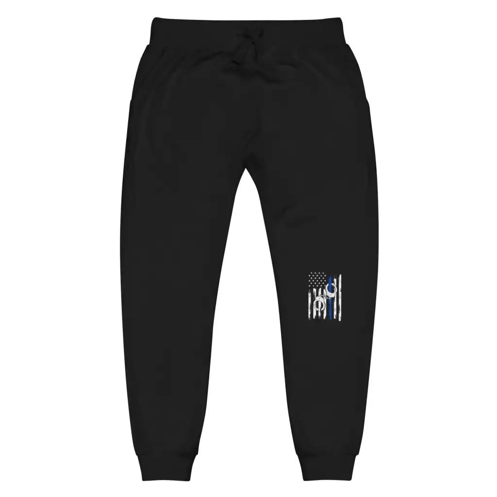 Blue Usa Flag Police Lives Matter Unisex Fleece Sweatpants -