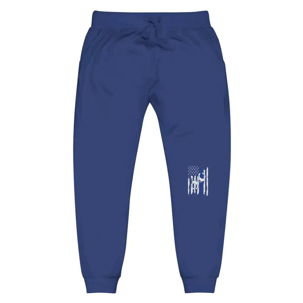 Blue Usa Flag Police Lives Matter Unisex Fleece Sweatpants -