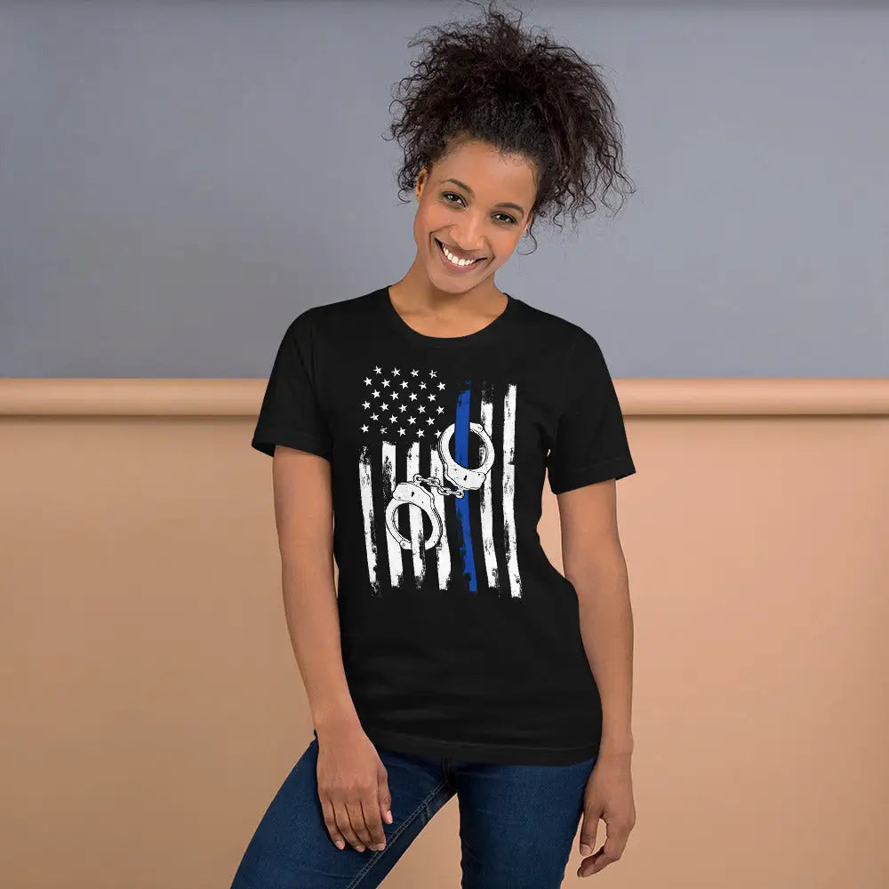 Blue Usa Flag Police Lives Matter Unisex T-shirt -