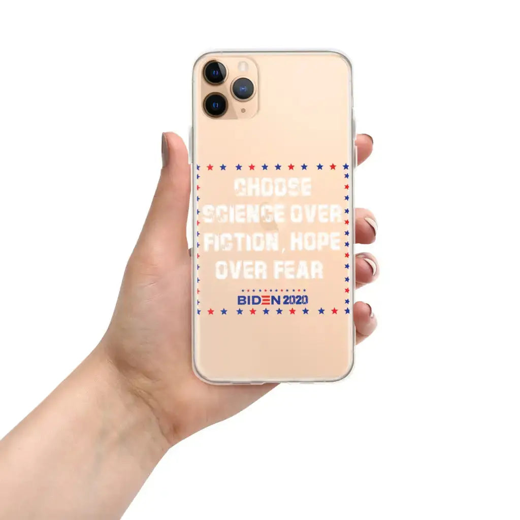 Choose Science Over Fiction Iphone Case - Democratic