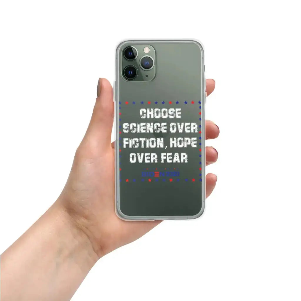 Choose Science Over Fiction Iphone Case - Democratic