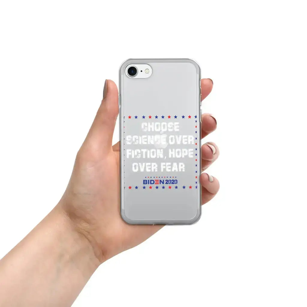 Choose Science Over Fiction Iphone Case - Democratic