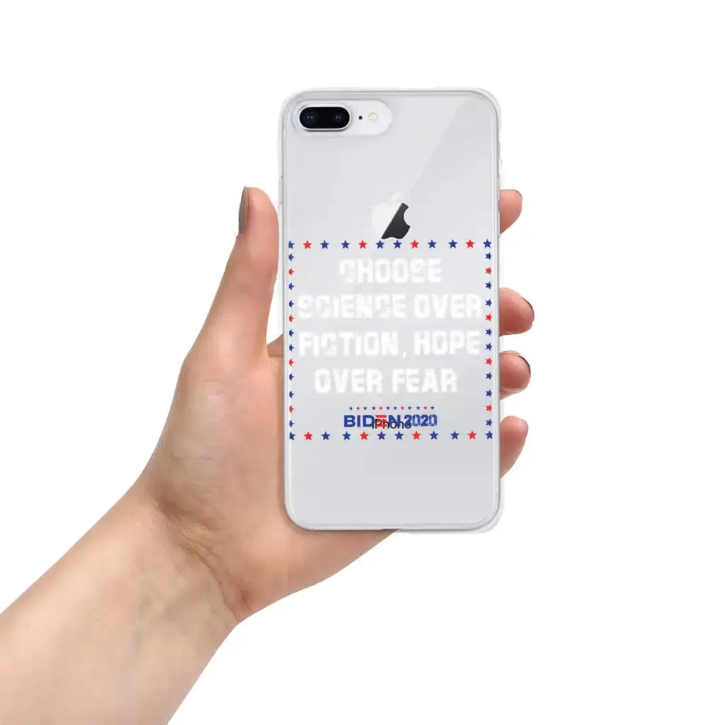 Choose Science Over Fiction Iphone Case - Democratic