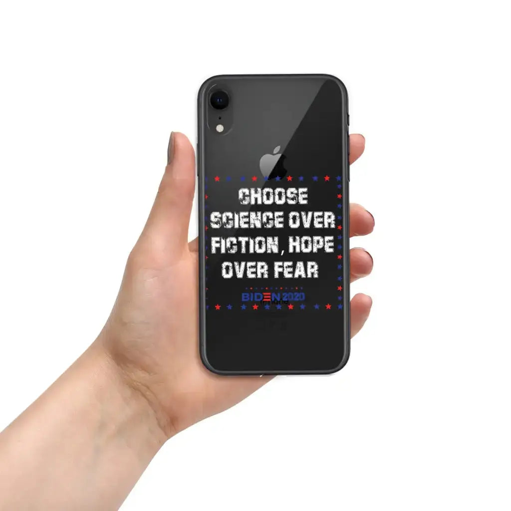 Choose Science Over Fiction Iphone Case - Democratic