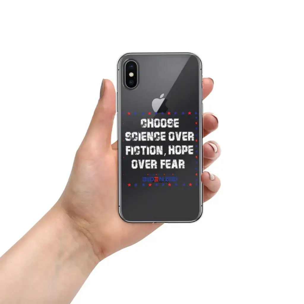 Choose Science Over Fiction Iphone Case - Democratic