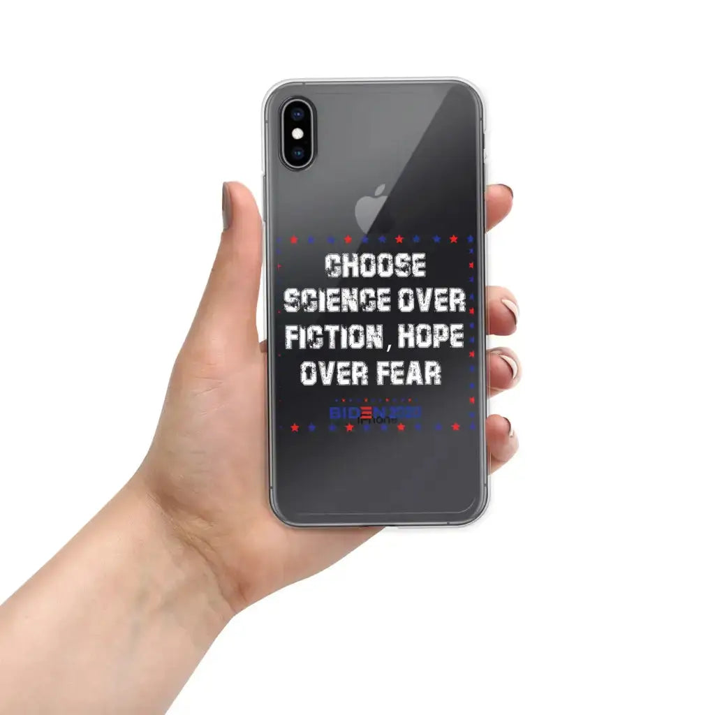 Choose Science Over Fiction Iphone Case - Democratic