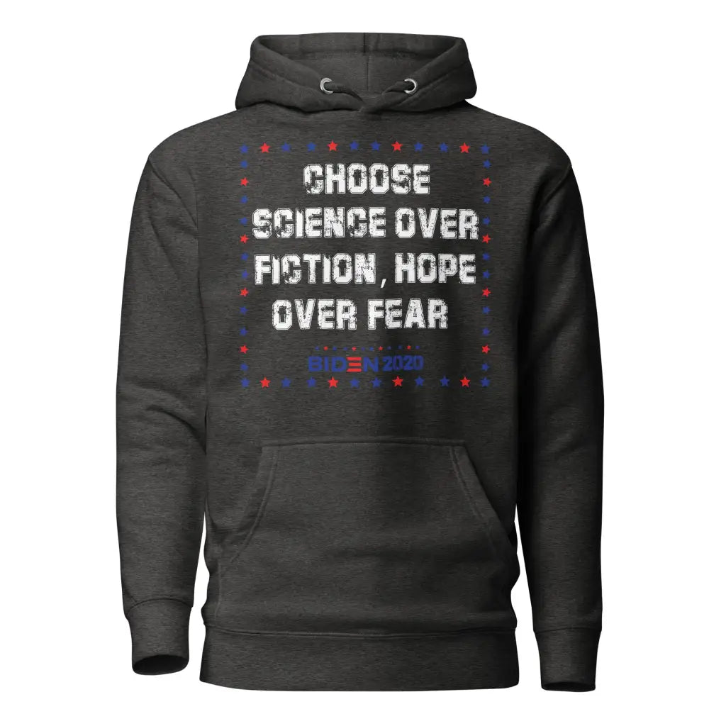 Choose Science Over Fiction Unisex Hoodie - Charcoal Heather