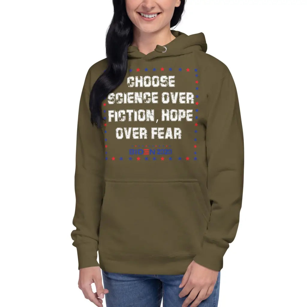 Choose Science Over Fiction Unisex Hoodie - Democratic