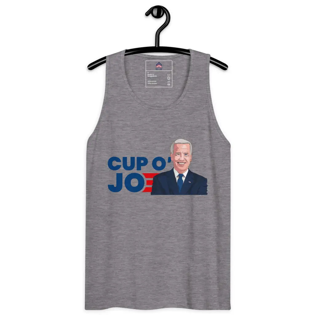 Cup Of Joe Men’s Premium Tank Top - Athletic Heather / s -