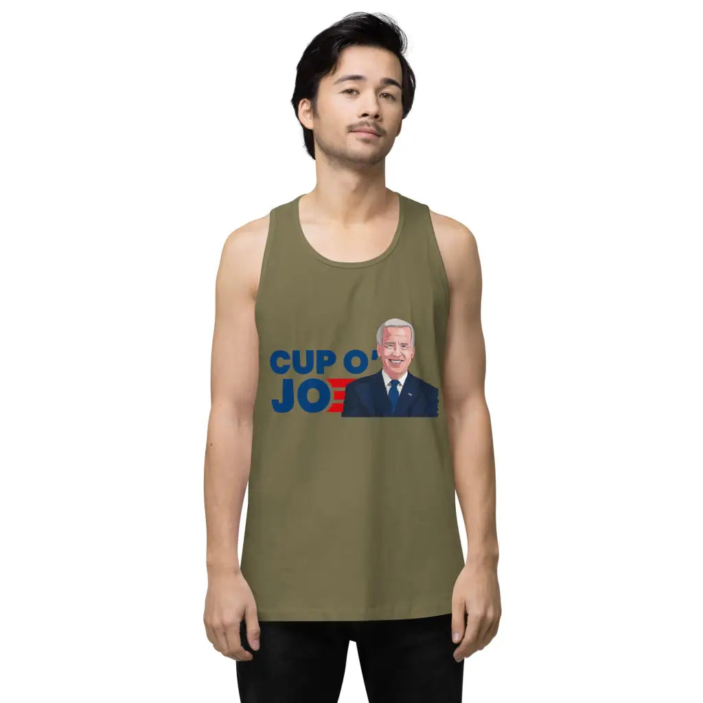 Cup Of Joe Men’s Premium Tank Top - Democratic