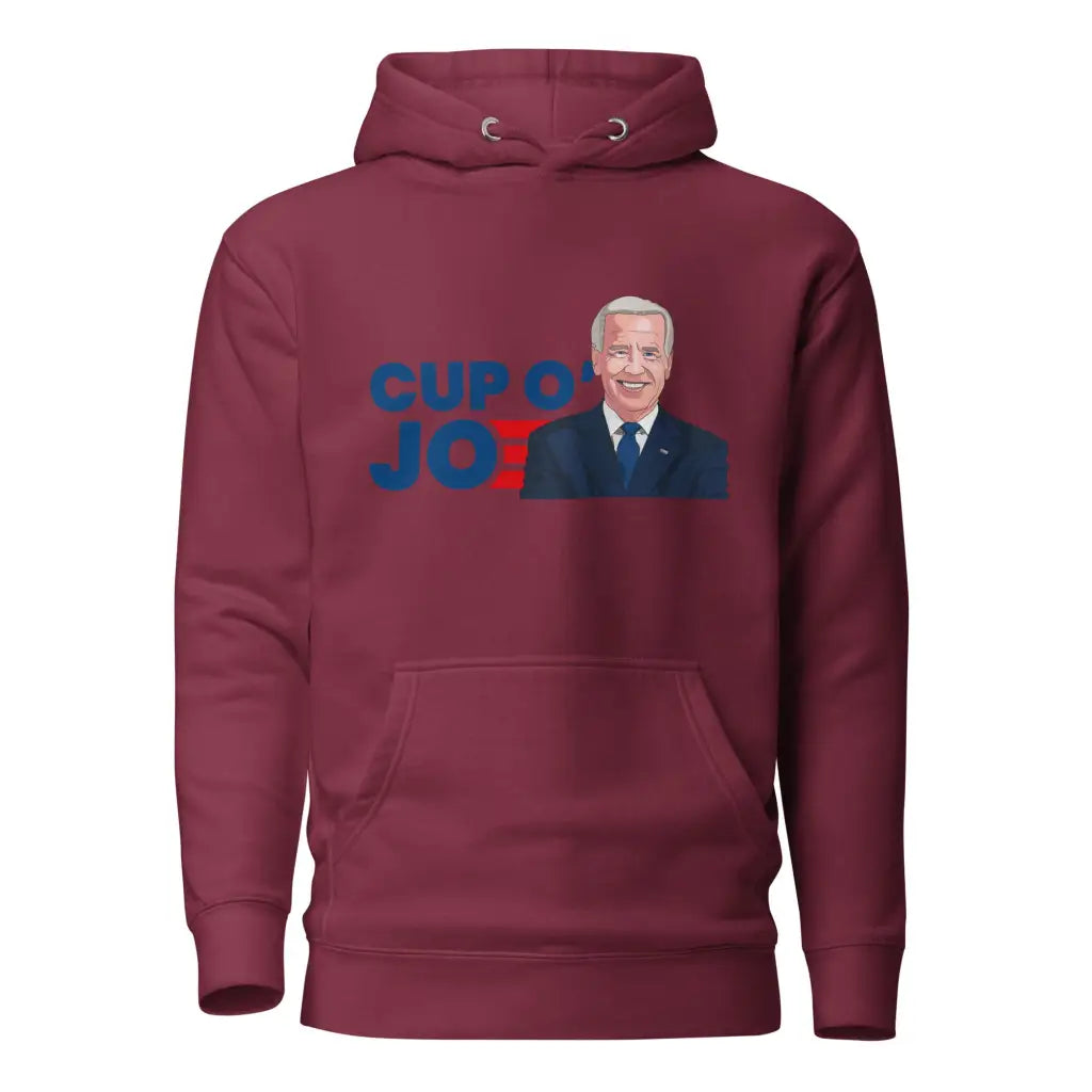 Cup Of Joe Unisex Hoodie - Maroon / s - Democratic