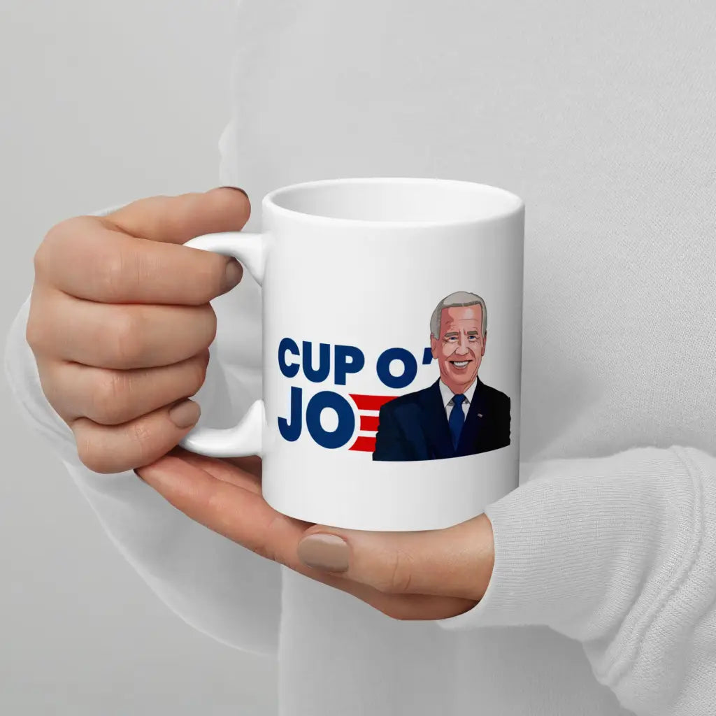 Cup Of Joe White Glossy Mug - Democratic