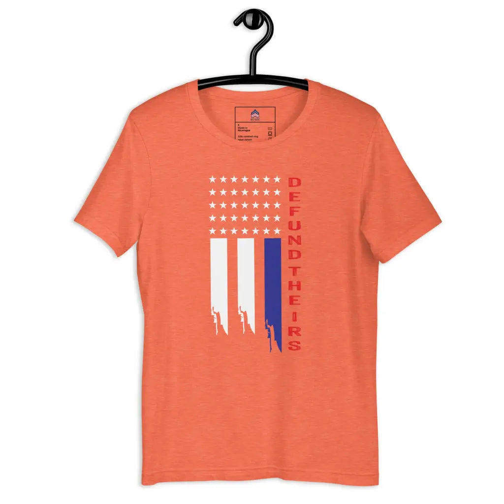 Defund The Irs Unisex T-shirt - Heather Orange / s -