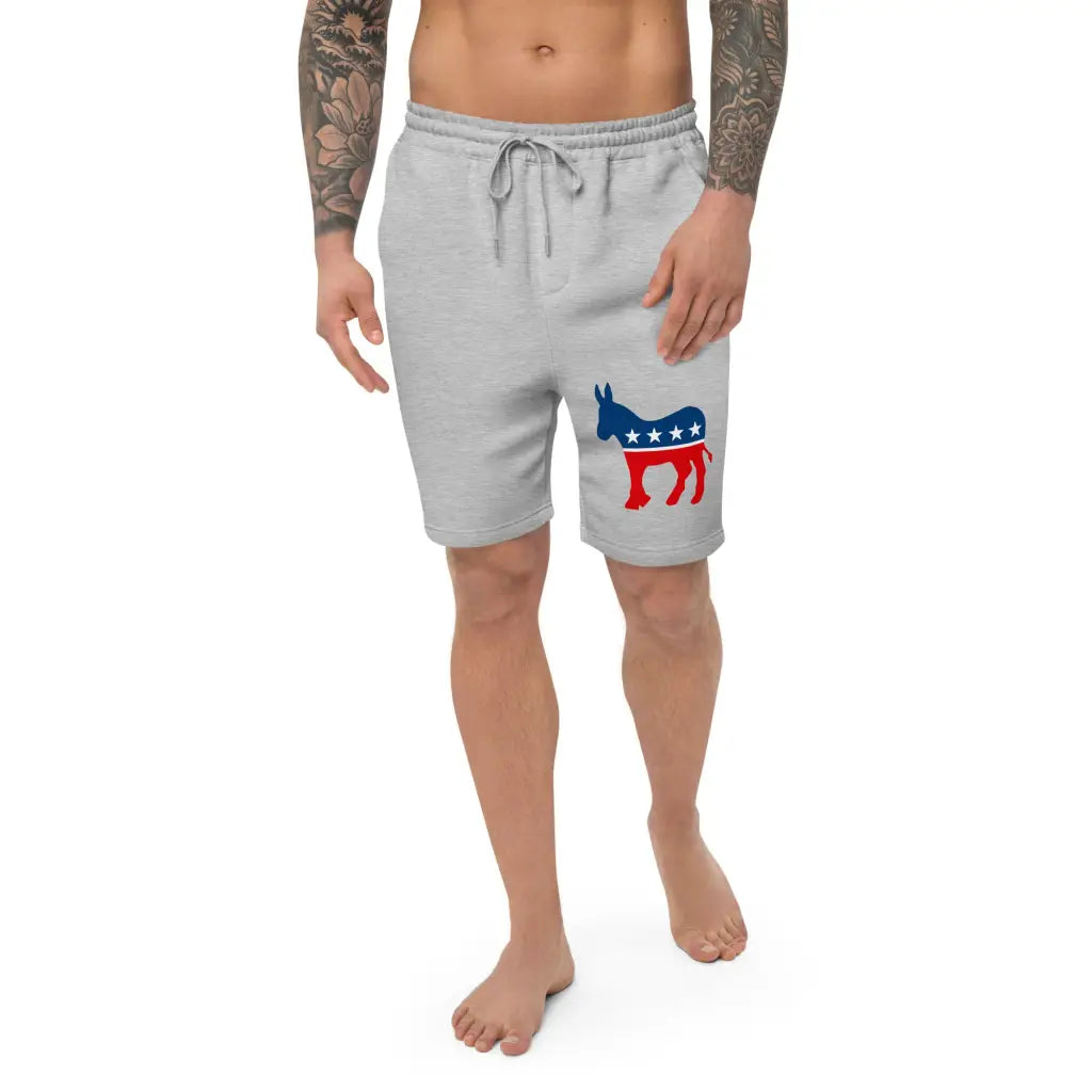 Democrat Donkey Men’s Fleece Shorts - Democratic