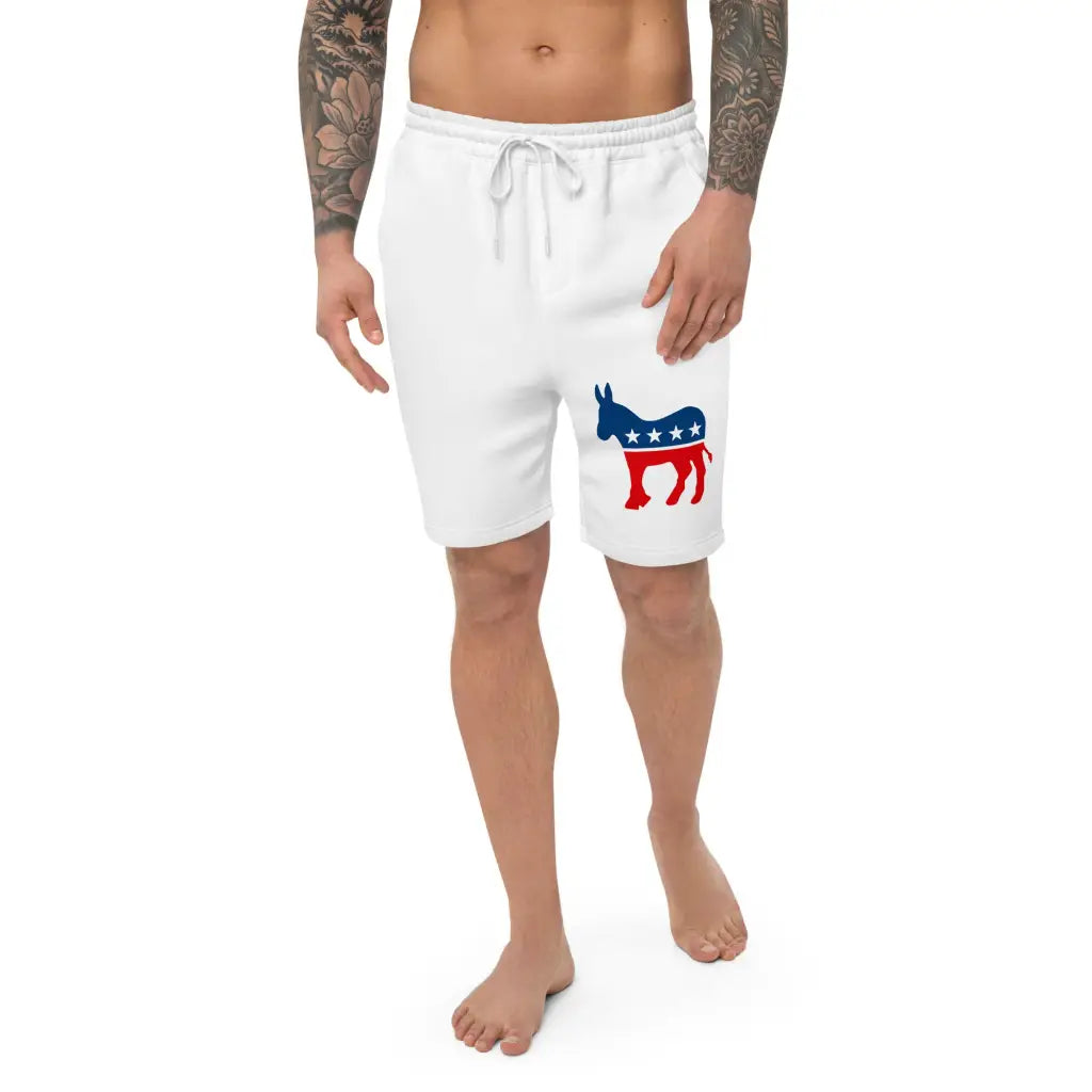 Democrat Donkey Men’s Fleece Shorts - Democratic