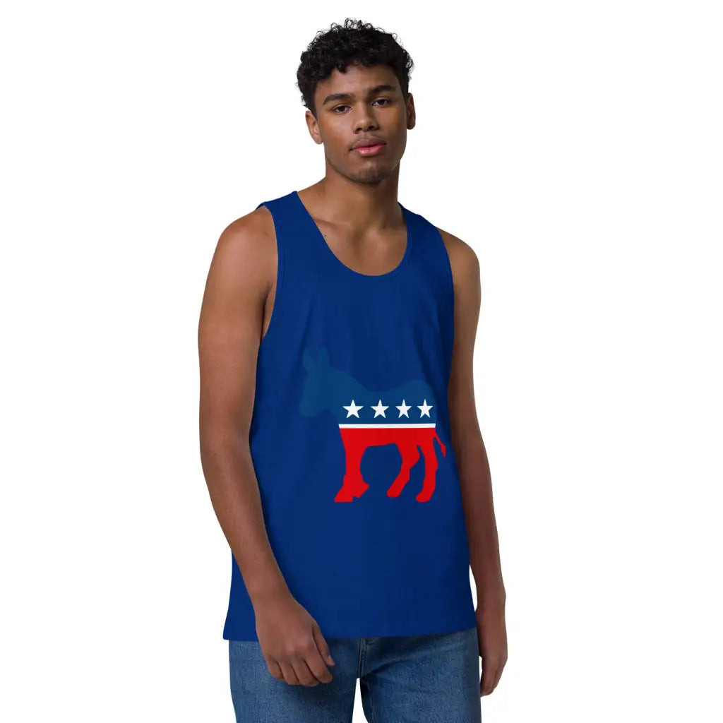 Democrat Donkey Men’s Premium Tank Top - Democratic