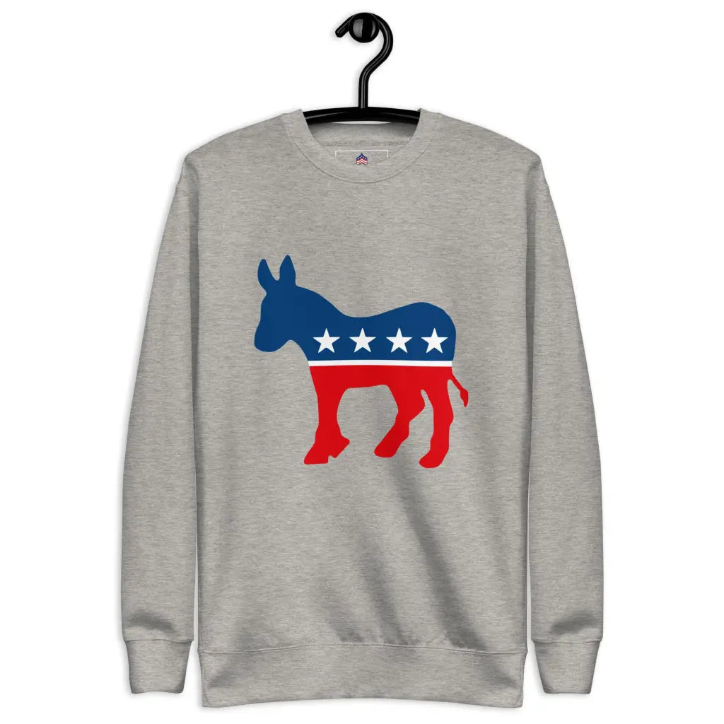 Democrat Donkey Unisex Premium Sweatshirt - Carbon Grey / s