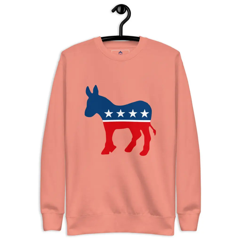 Democrat Donkey Unisex Premium Sweatshirt - Dusty Rose / s -