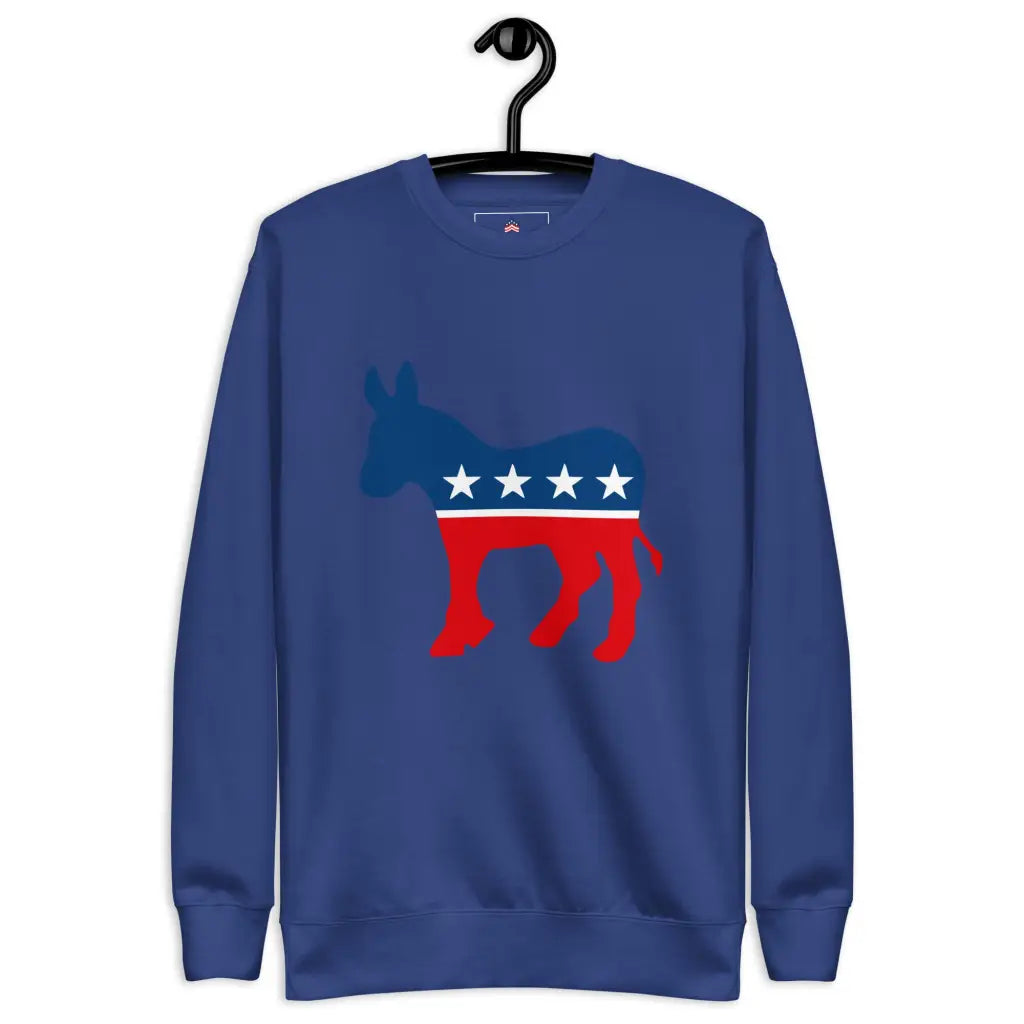 Democrat Donkey Unisex Premium Sweatshirt - Team Royal / s -