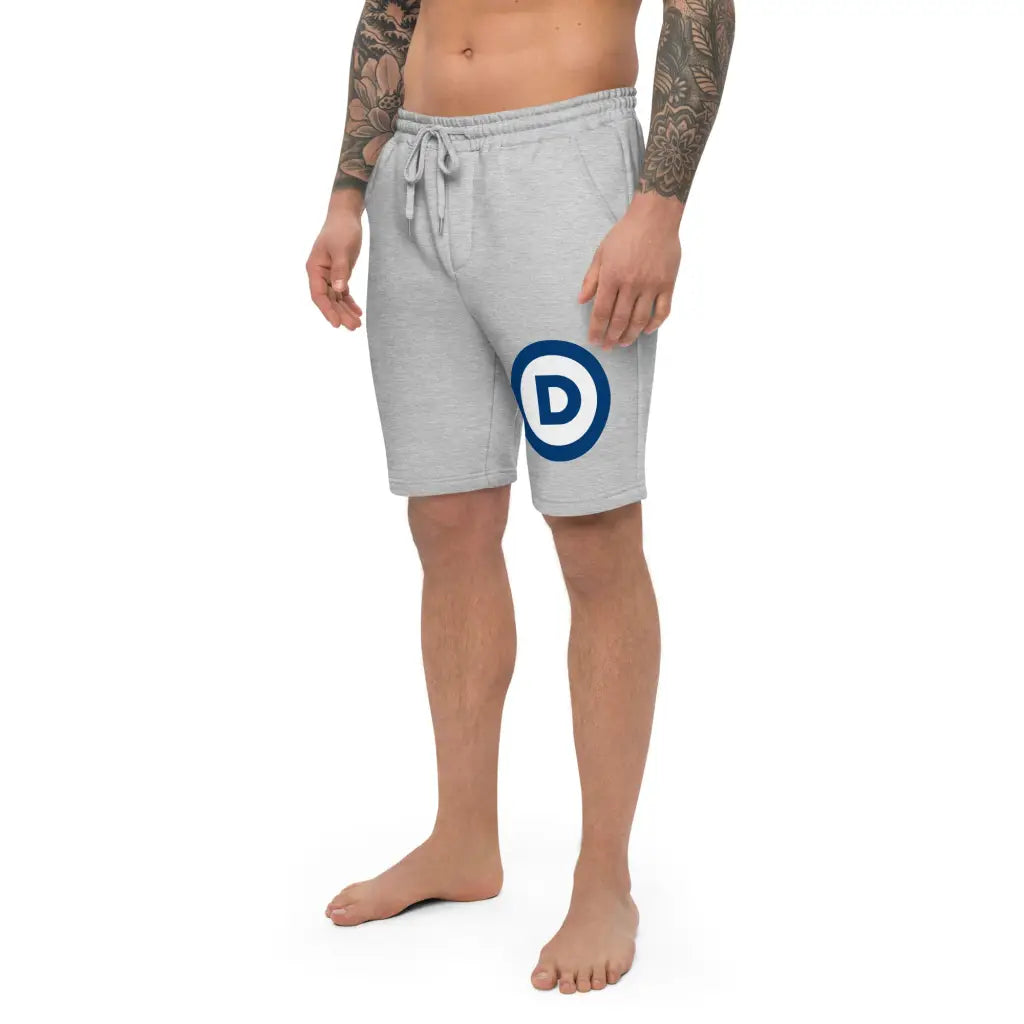 Democrat Logo Men’s Fleece Shorts - Heather Grey / s -