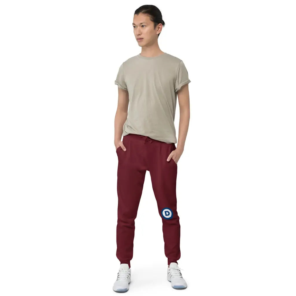 Democrat Logo Unisex Fleece Sweatpants - Maroon / Xs -