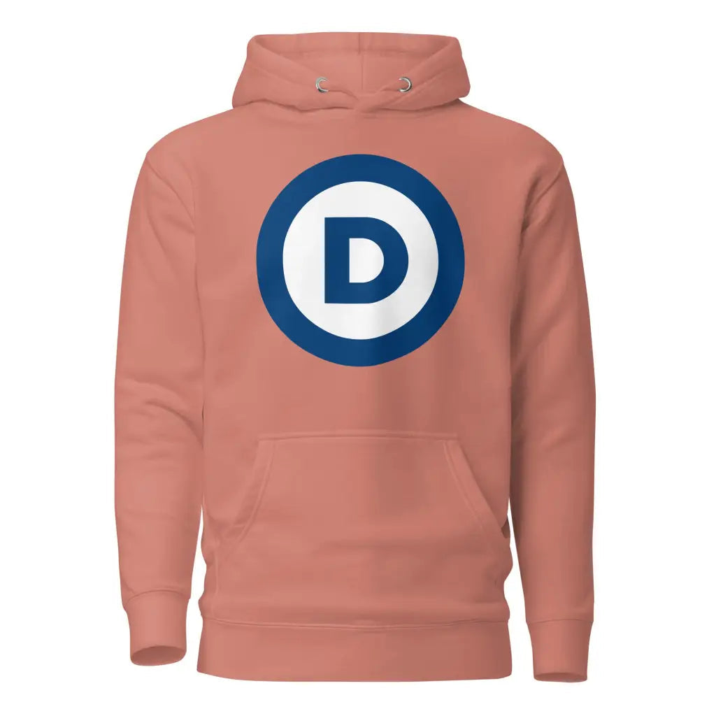 Democrat Logo Unisex Hoodie - Dusty Rose / s - Democratic