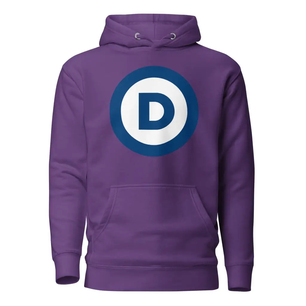 Democrat Logo Unisex Hoodie - Purple / s - Democratic