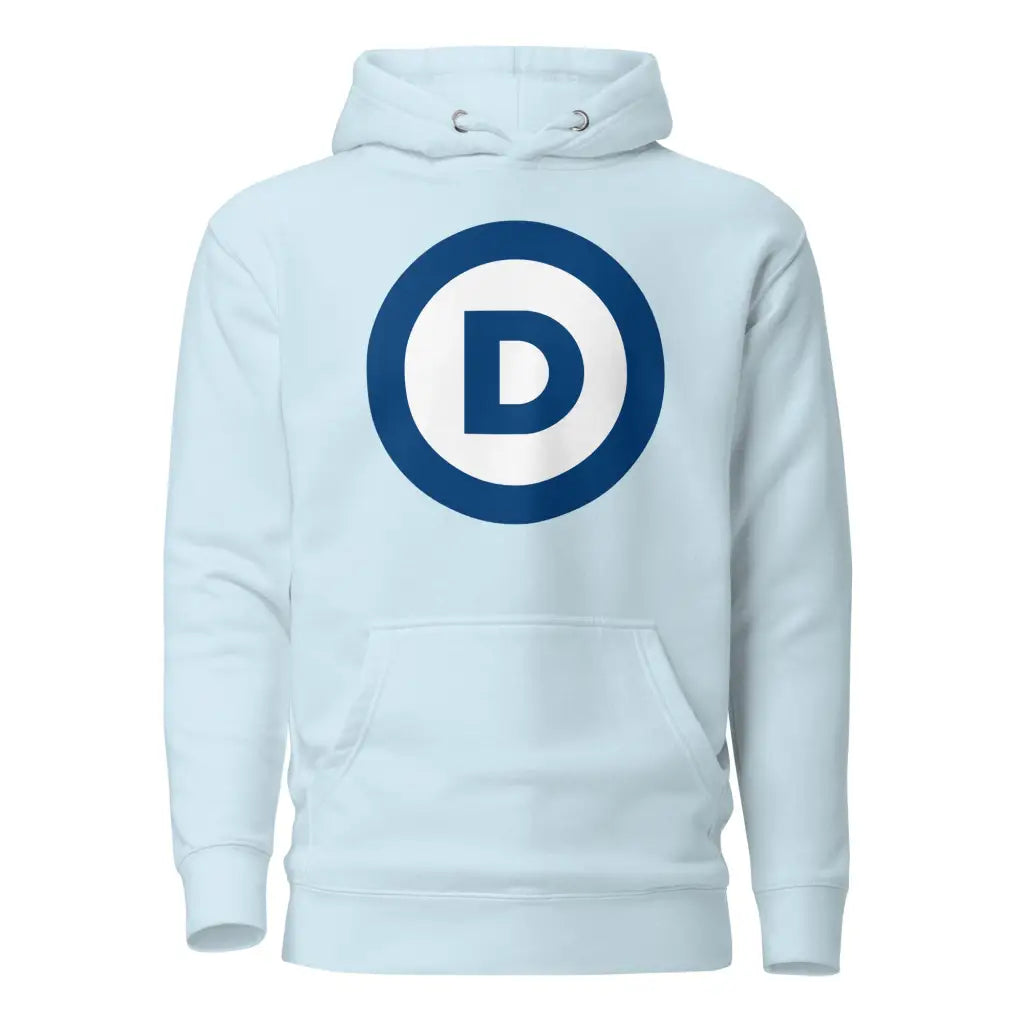 Democrat Logo Unisex Hoodie - Sky Blue / s - Democratic