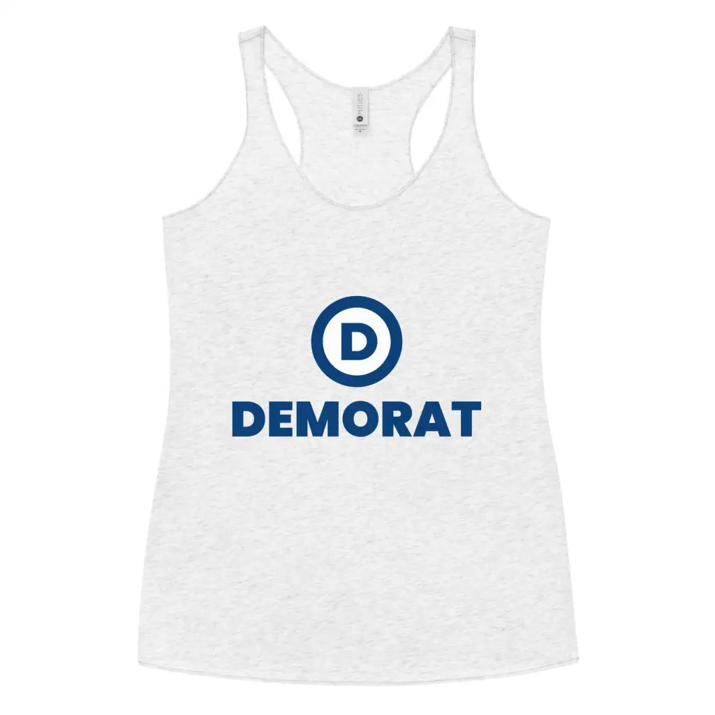 Democrat Women’s Racerback Tank - Heather White / Xs -