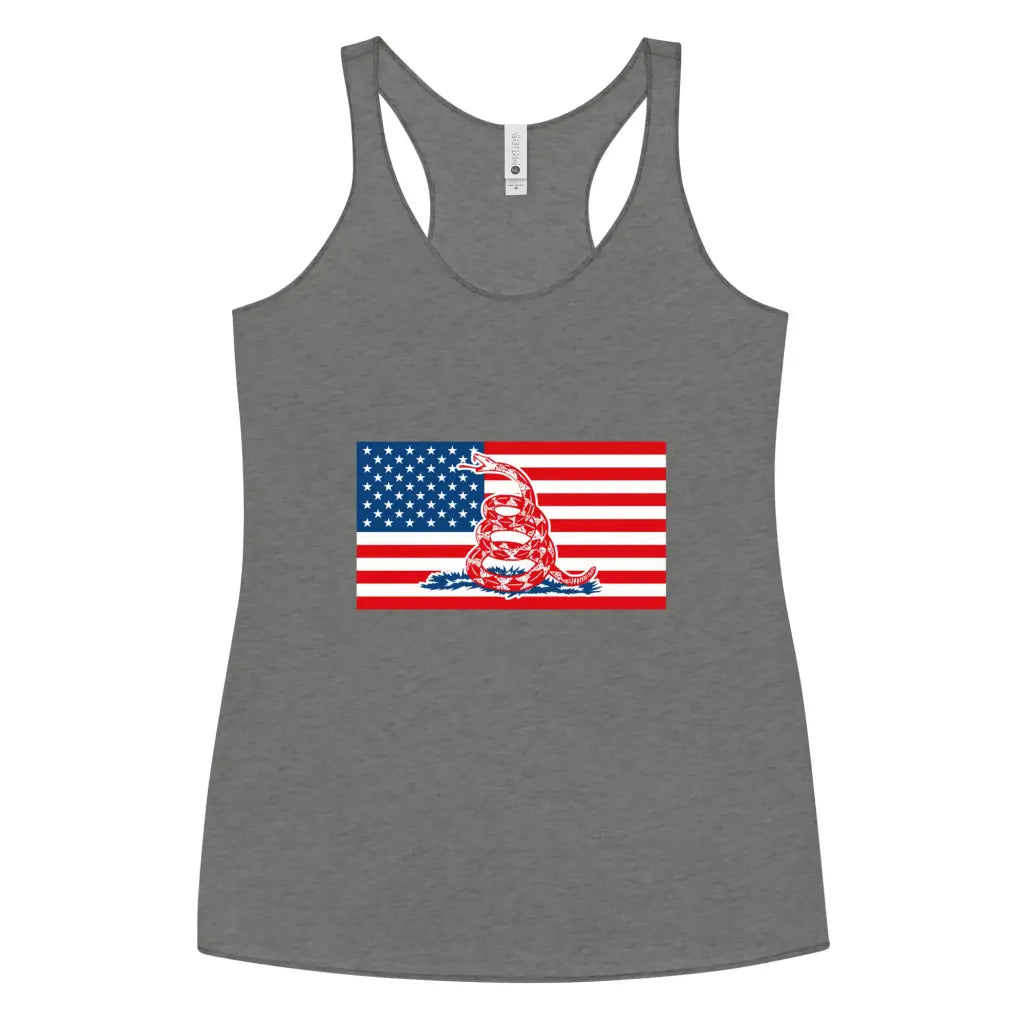 Don’t Tread On Me Women’s Racerback Tank - Premium Heather /