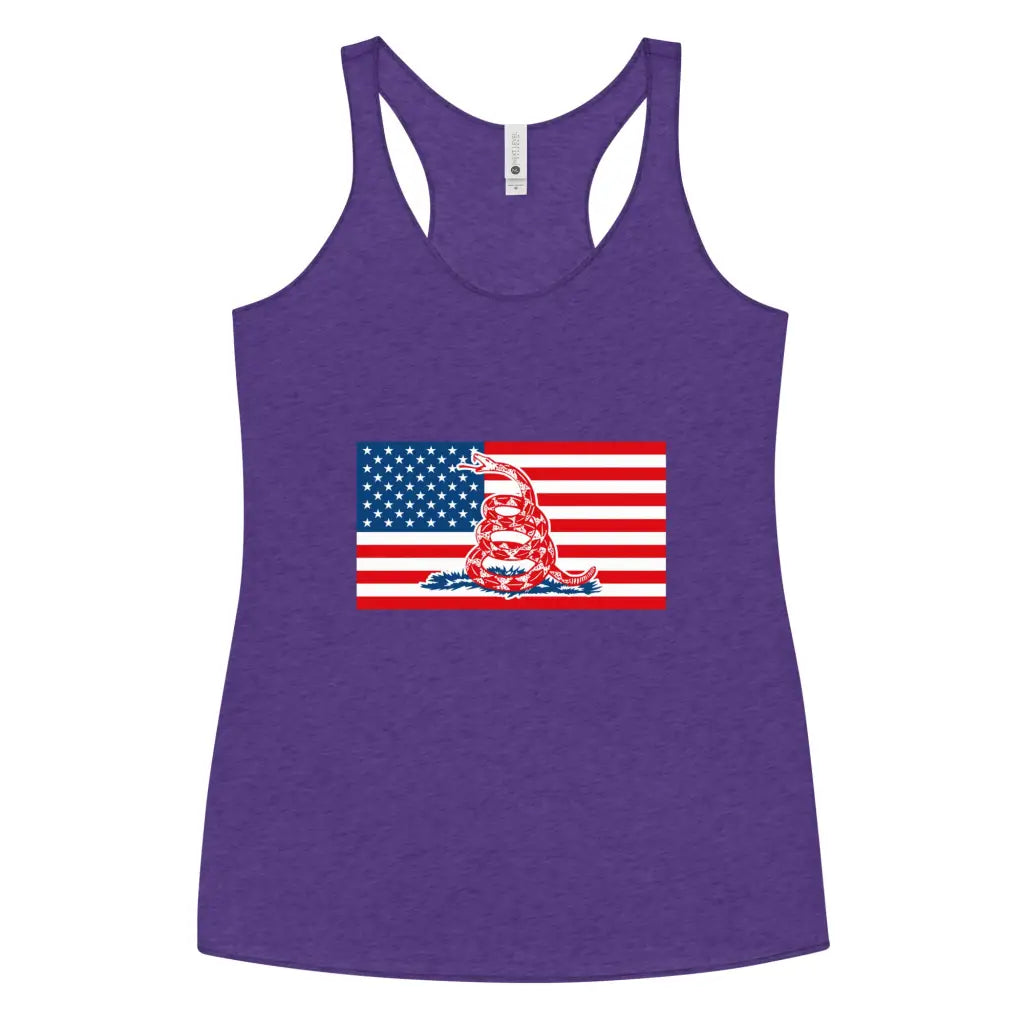 Don’t Tread On Me Women’s Racerback Tank - Purple Rush / Xs