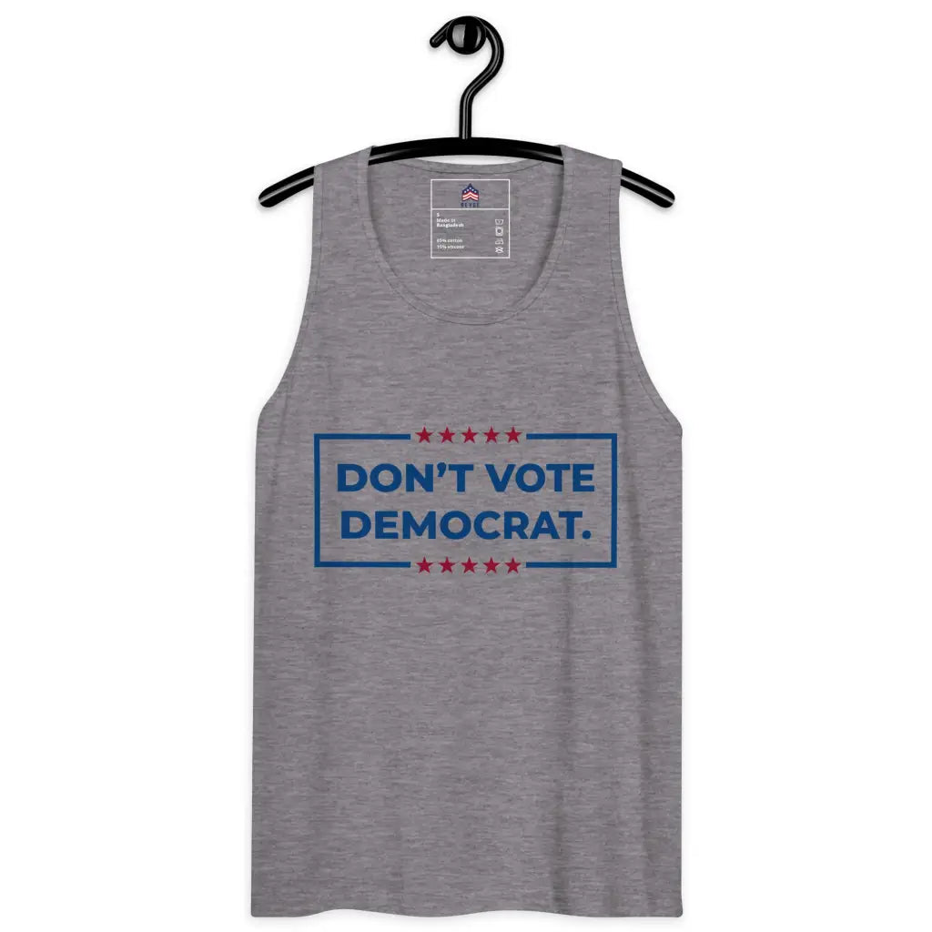 Don’t Vote Democrat Men’s Premium Tank Top - Athletic