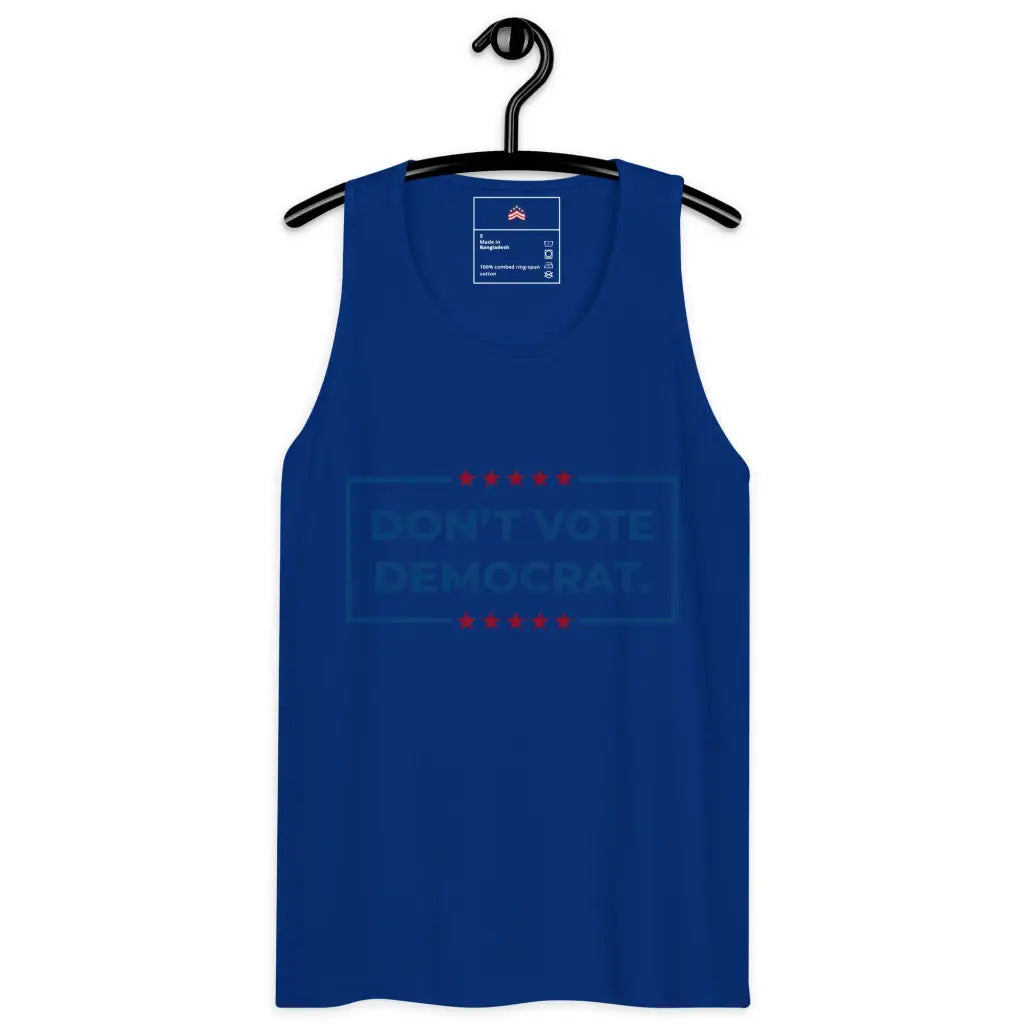 Don’t Vote Democrat Men’s Premium Tank Top - Team Royal / s