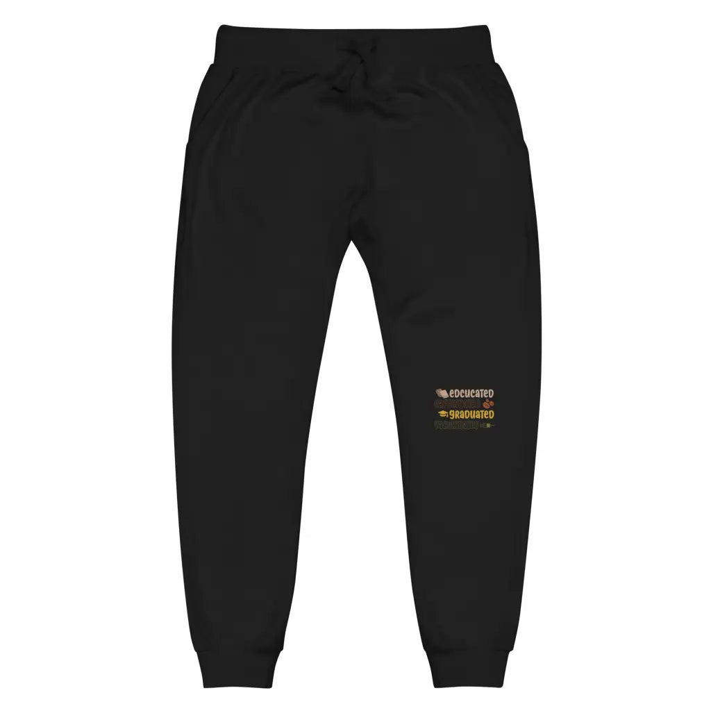 Educated Vaccinated 2 Unisex Fleece Sweatpants - Black / Xs