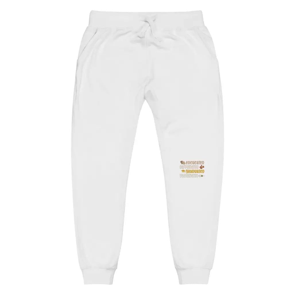 Educated Vaccinated 2 Unisex Fleece Sweatpants - Democratic