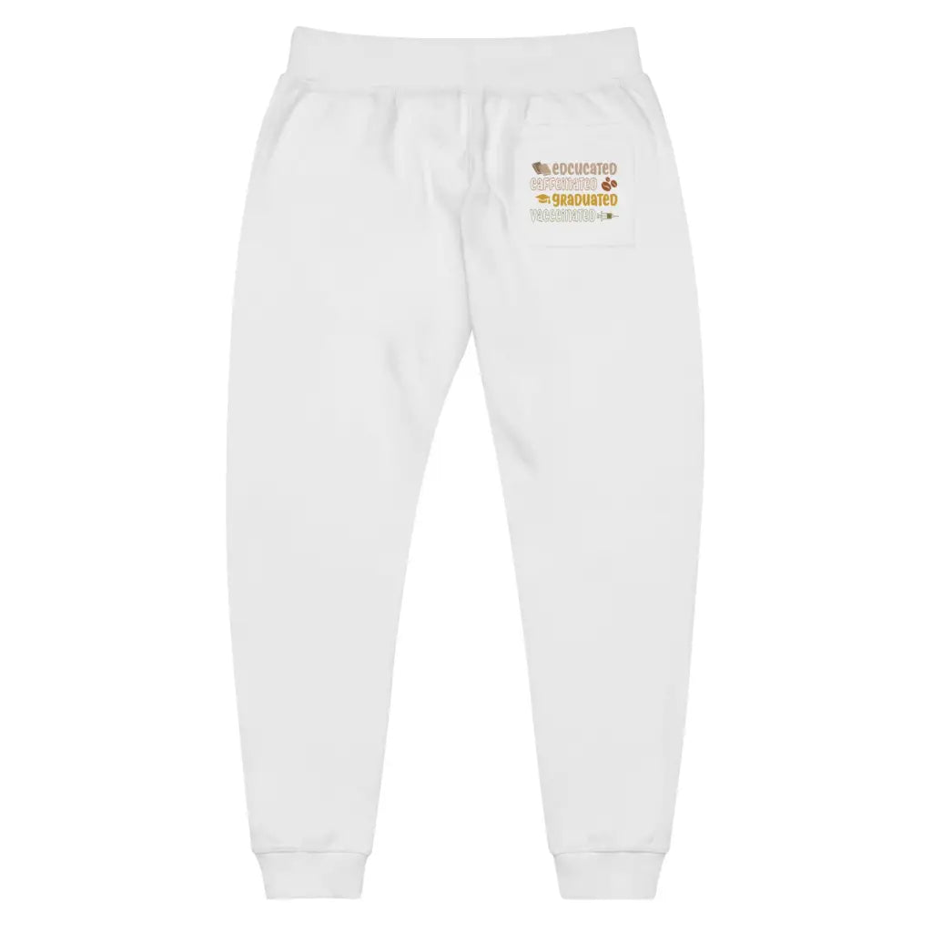 Educated Vaccinated 2 Unisex Fleece Sweatpants - Democratic