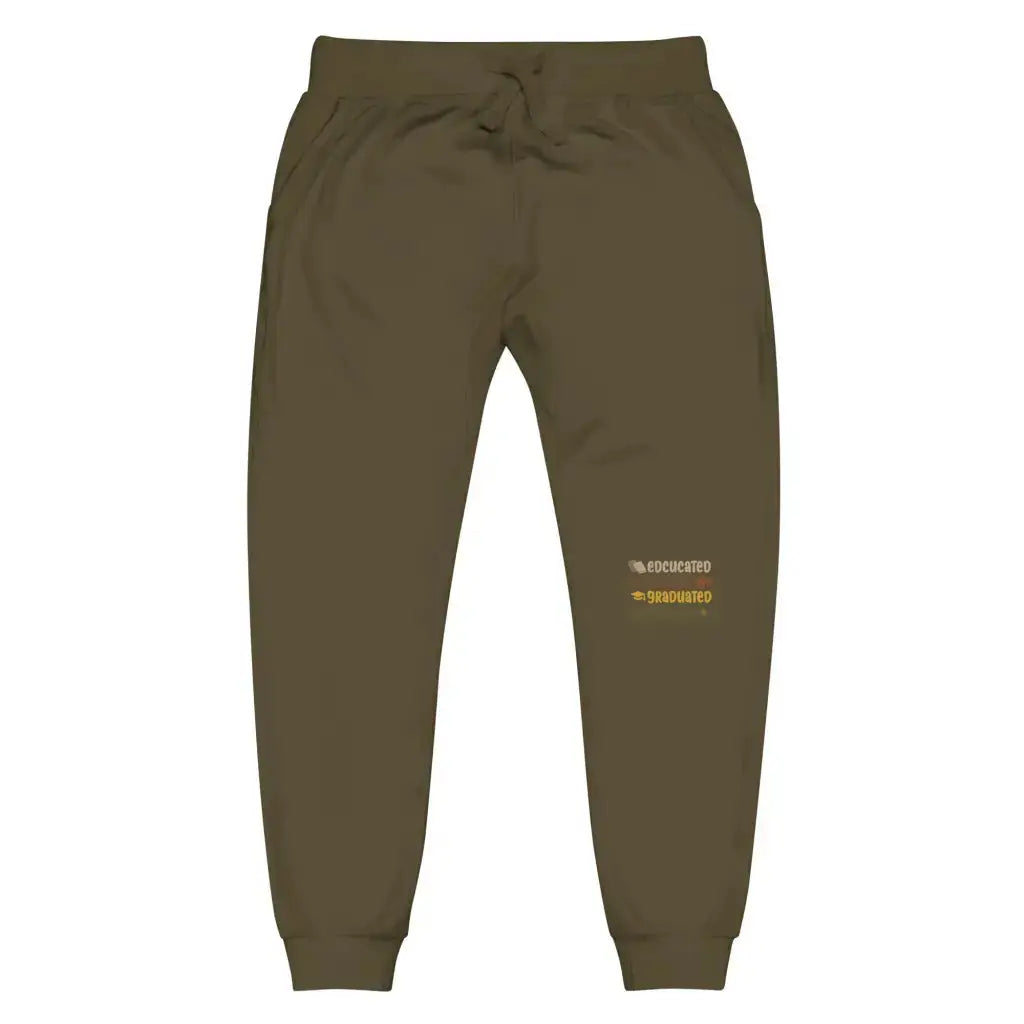 Educated Vaccinated 2 Unisex Fleece Sweatpants - Military