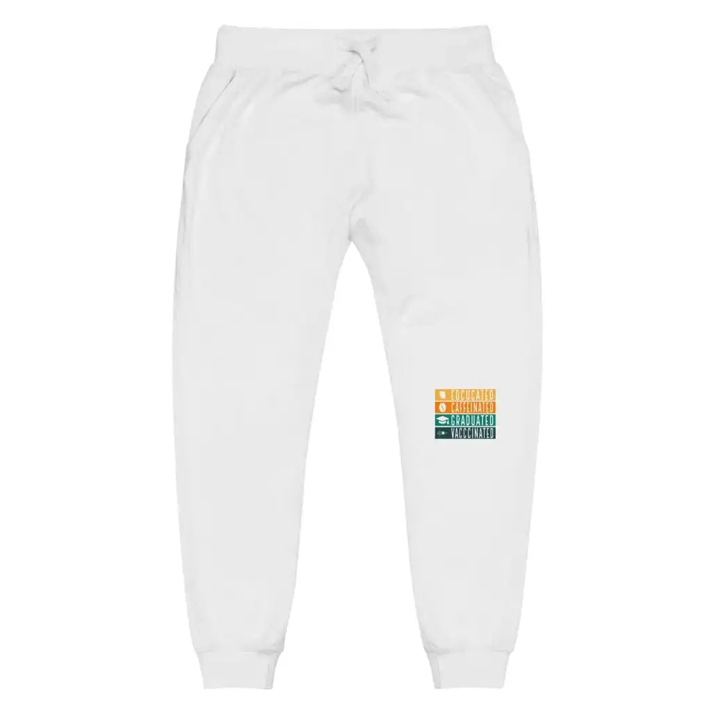 Educated Vaccinated Unisex Fleece Sweatpants - Democratic