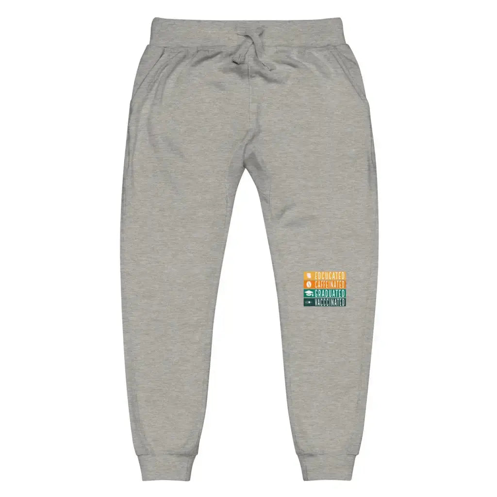 Educated Vaccinated Unisex Fleece Sweatpants - Democratic