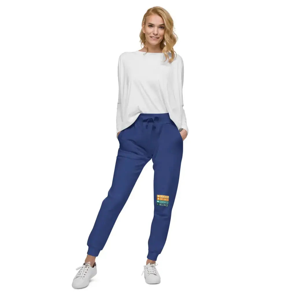 Educated Vaccinated Unisex Fleece Sweatpants - Democratic