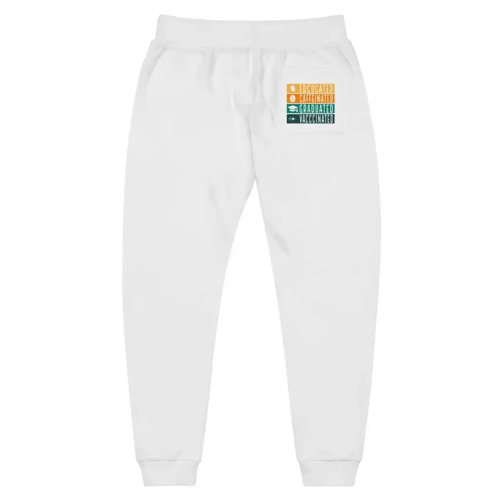 Educated Vaccinated Unisex Fleece Sweatpants - Democratic