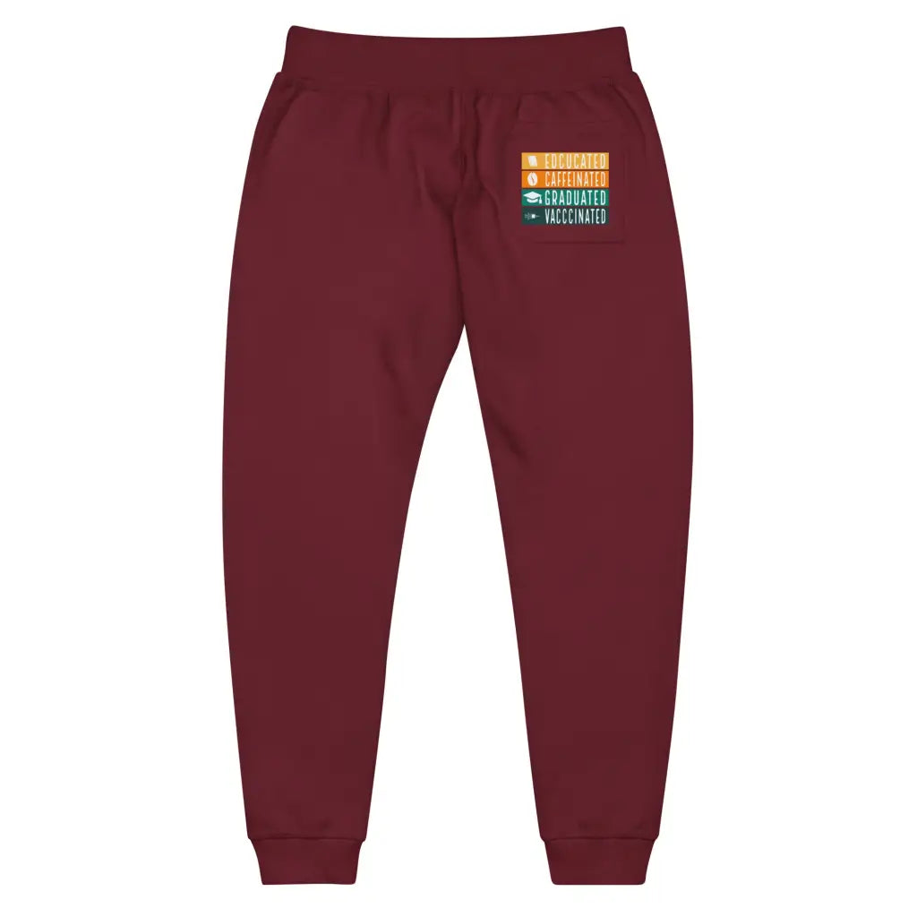 Educated Vaccinated Unisex Fleece Sweatpants - Democratic