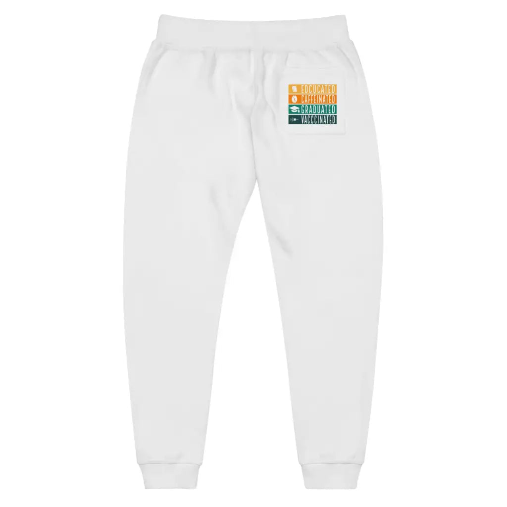 Educated Vaccinated Unisex Fleece Sweatpants - Democratic