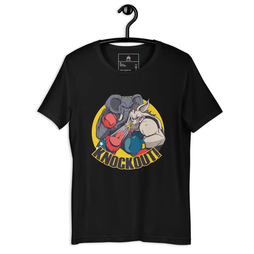 Elephant Donkey Knockout Unisex T-shirt - Black / Xs -