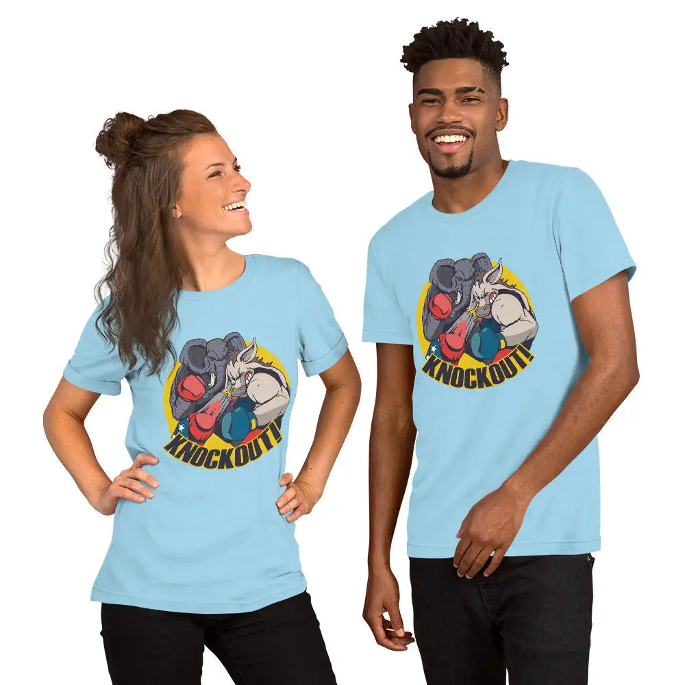 Elephant Donkey Knockout Unisex T-shirt - Republican