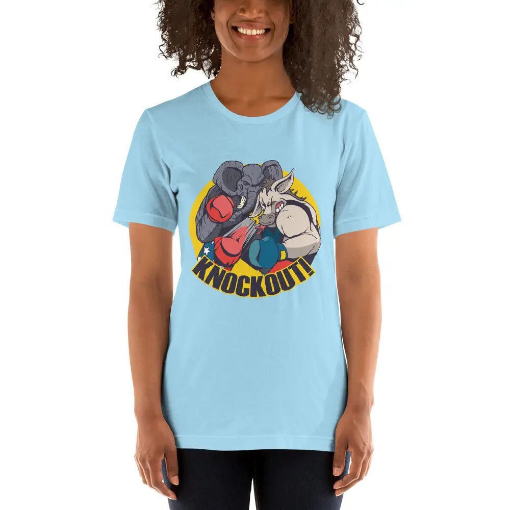 Elephant Donkey Knockout Unisex T-shirt - Republican